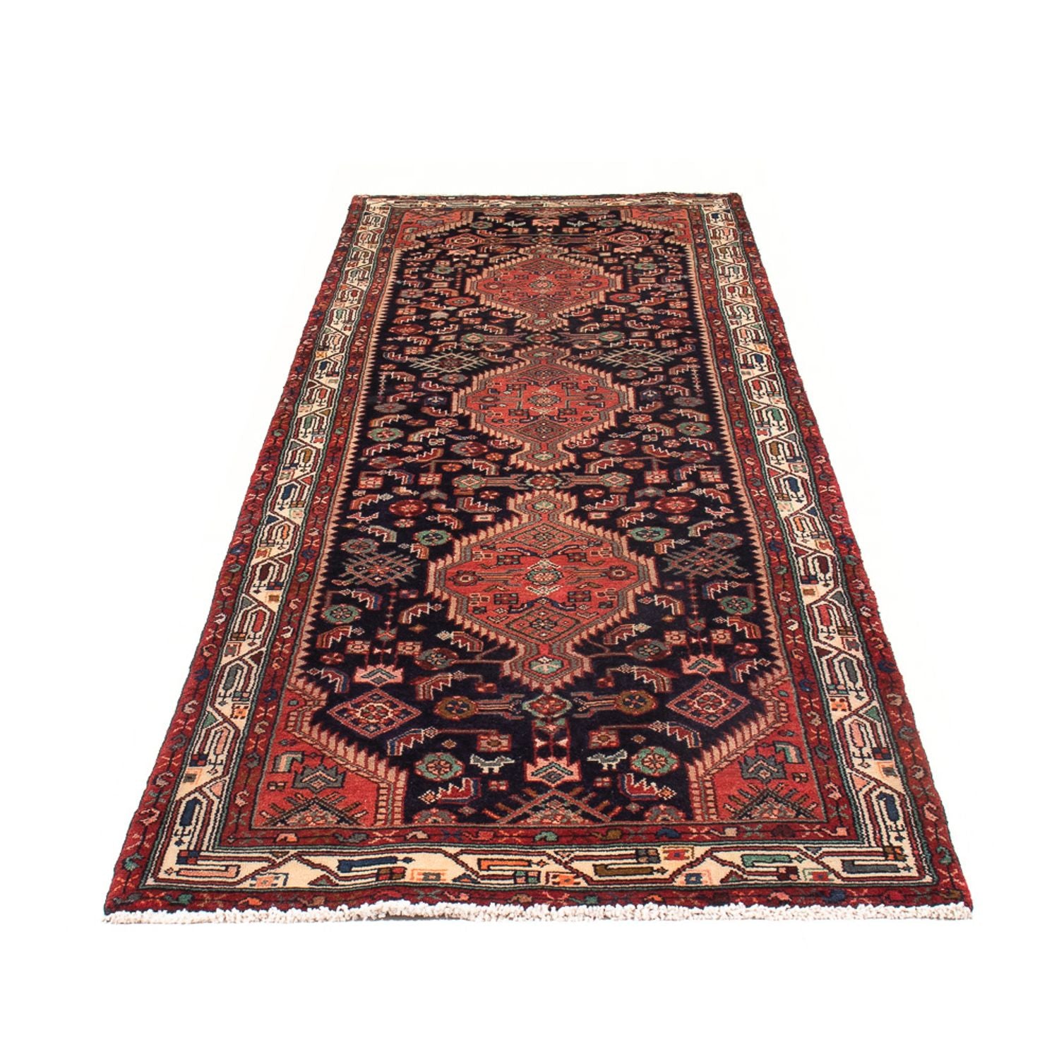 Alfombra de pasillo Alfombra persa - Nómada - 307 x 97 cm - azul oscuro