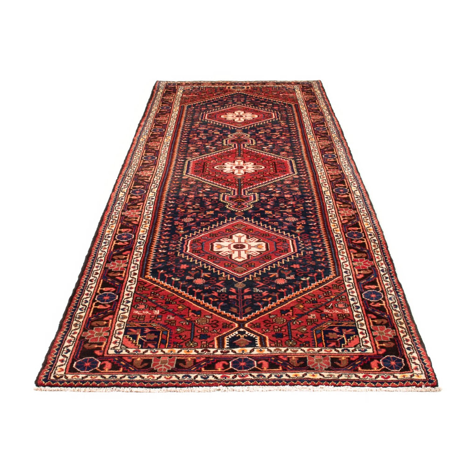 Alfombra de pasillo Alfombra persa - Nómada - 324 x 115 cm - azul oscuro