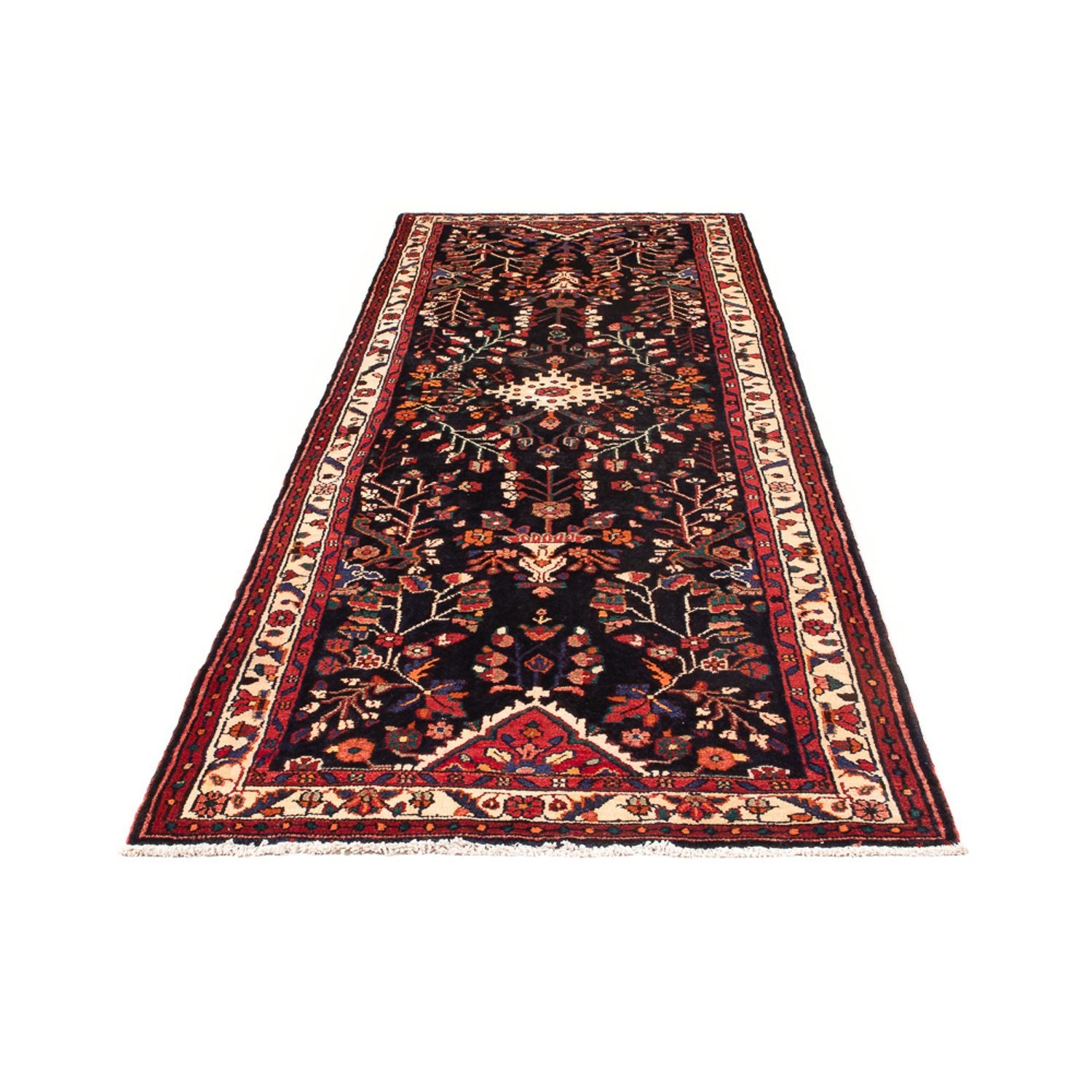Alfombra de pasillo Alfombra persa - Nómada - 317 x 111 cm - azul oscuro