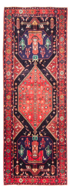 Alfombra de pasillo Alfombra persa - Nómada - 324 x 130 cm - azul oscuro