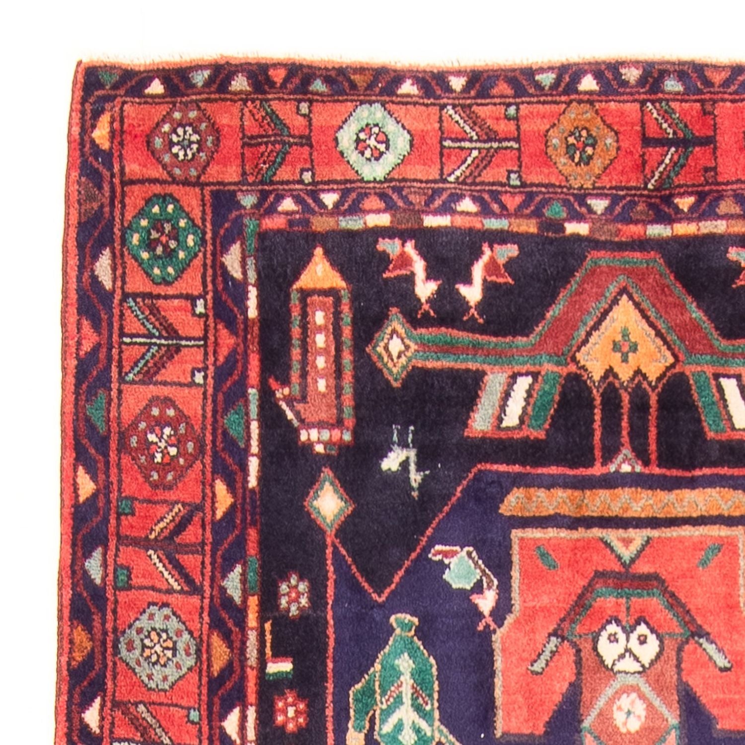 Alfombra de pasillo Alfombra persa - Nómada - 324 x 130 cm - azul oscuro