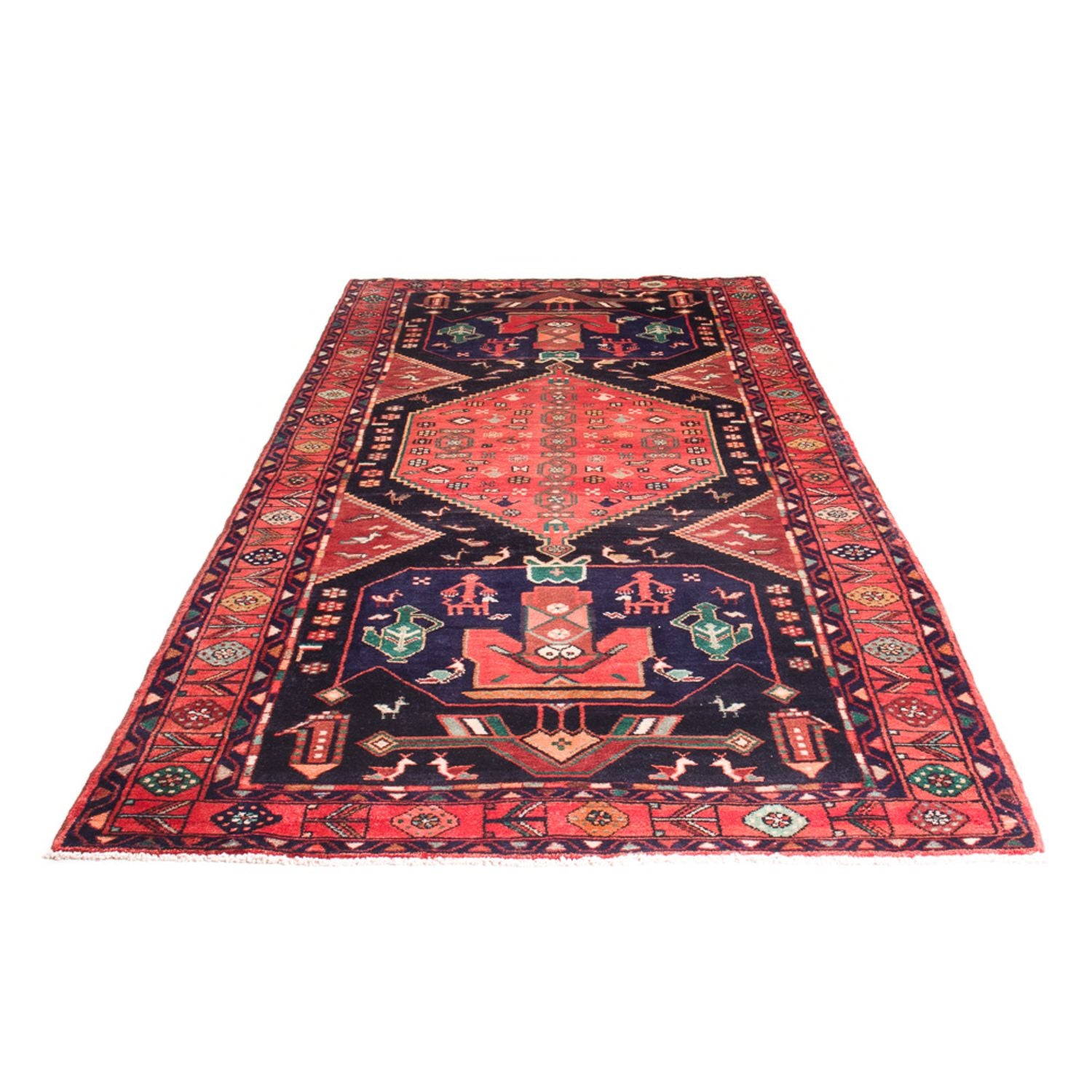 Alfombra de pasillo Alfombra persa - Nómada - 324 x 130 cm - azul oscuro