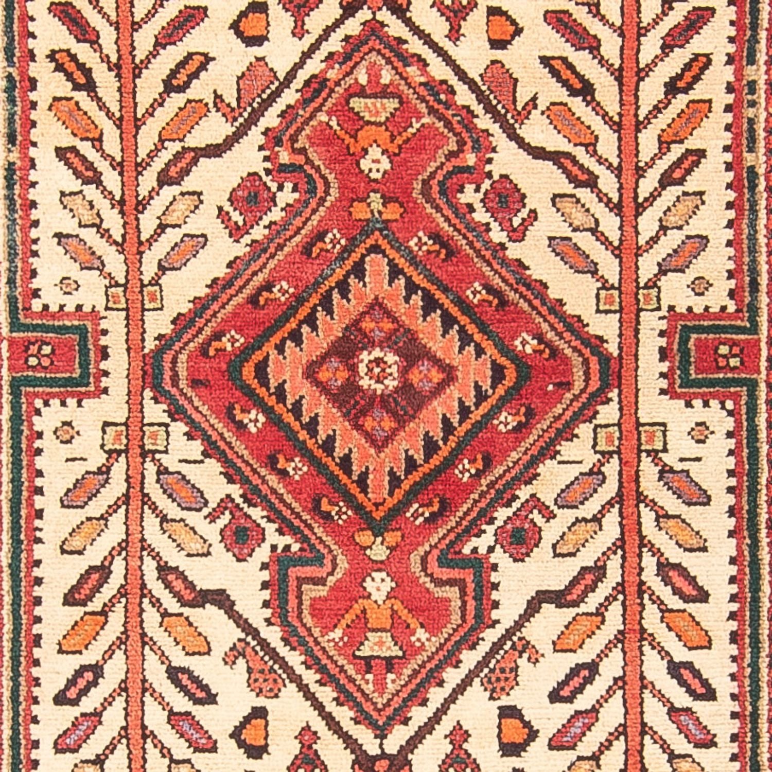 Alfombra de pasillo Alfombra persa - Nómada - 297 x 100 cm - crema