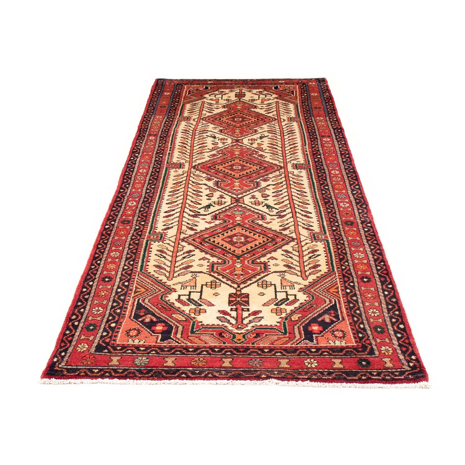 Alfombra de pasillo Alfombra persa - Nómada - 297 x 100 cm - crema