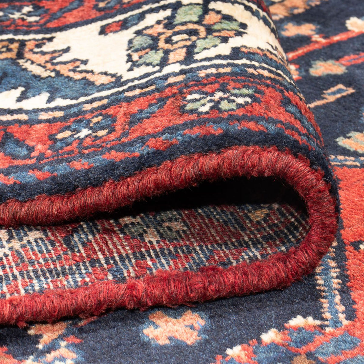 Alfombra de pasillo Alfombra persa - Nómada - 313 x 110 cm - azul oscuro