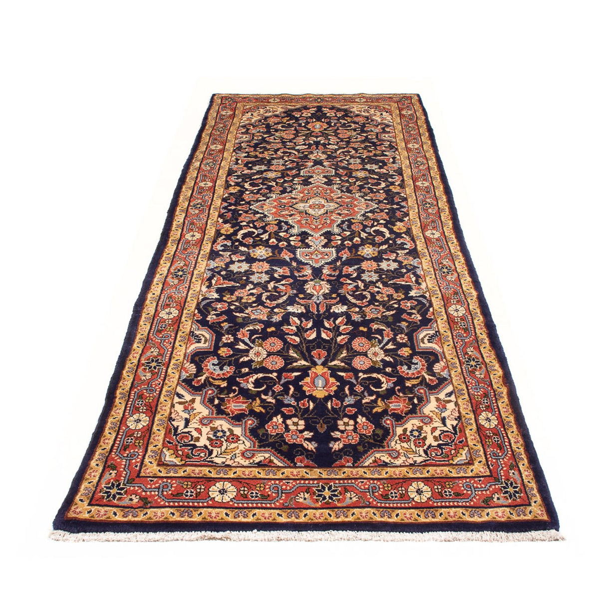 Alfombra de pasillo Alfombra persa - Nómada - 336 x 102 cm - azul oscuro