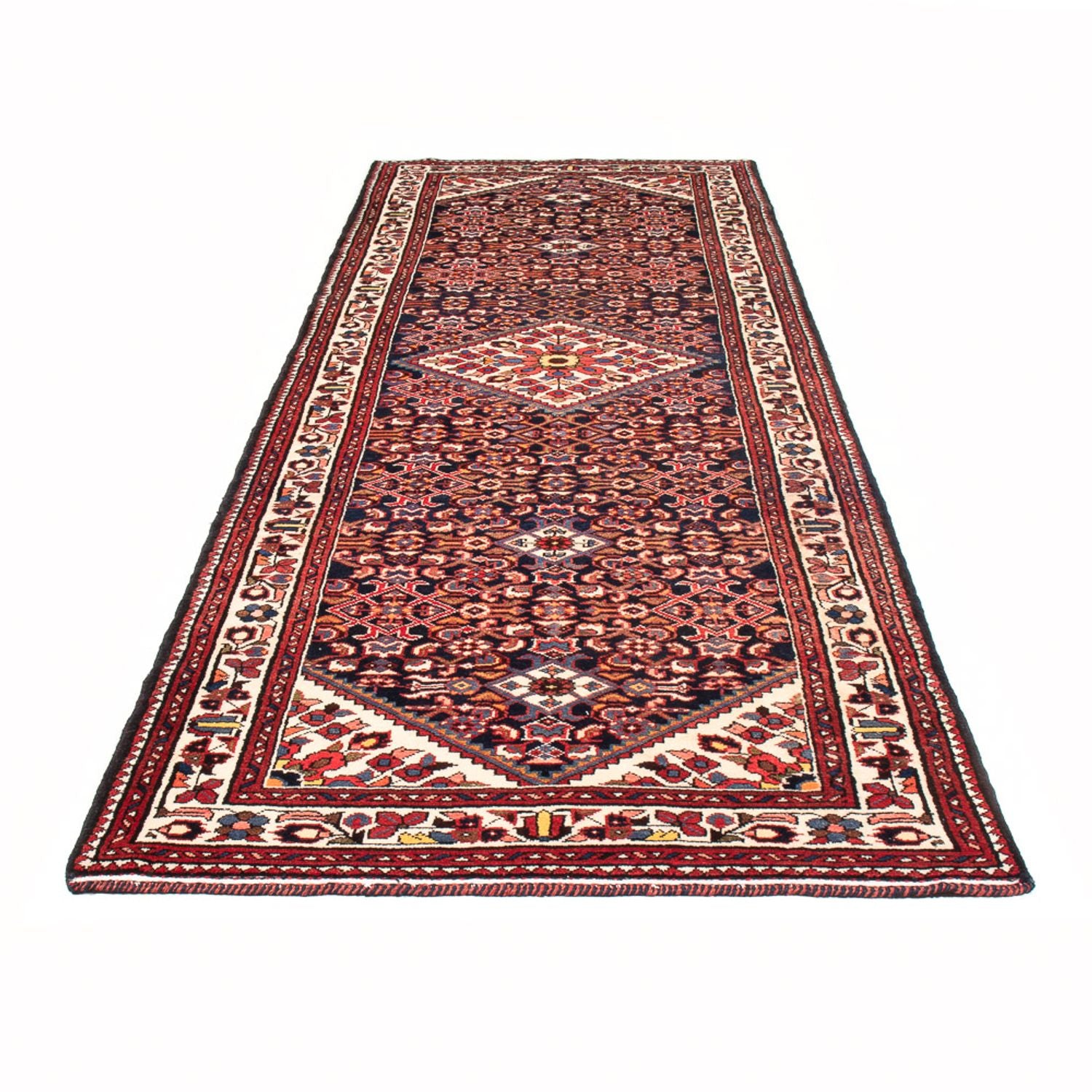 Alfombra de pasillo Alfombra persa - Nómada - 330 x 116 cm - azul oscuro