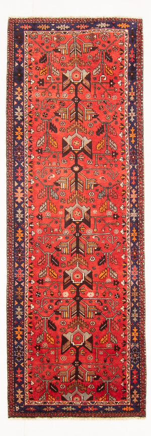 Alfombra de pasillo Alfombra persa - Bidjar - 300 x 106 cm - rojo