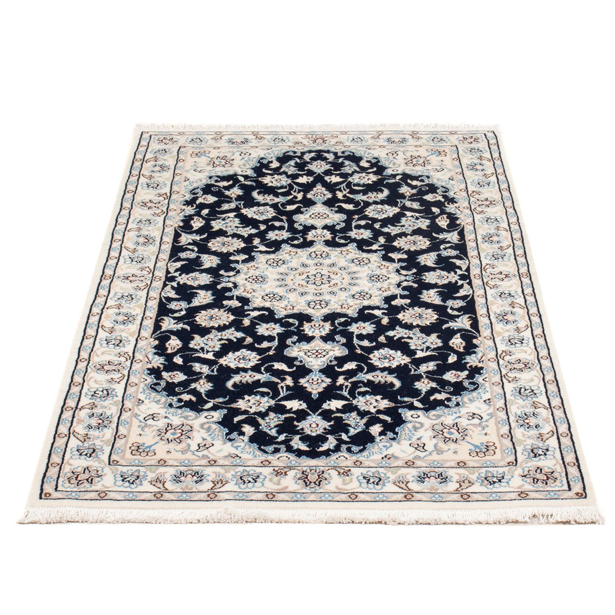 Alfombra Persa - Nain - Prima - 140 x 70 cm - azul oscuro