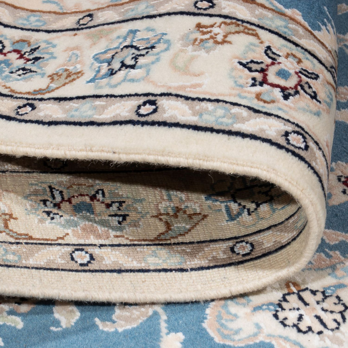 Alfombra Persa - Nain - Prima - 138 x 76 cm - azul claro