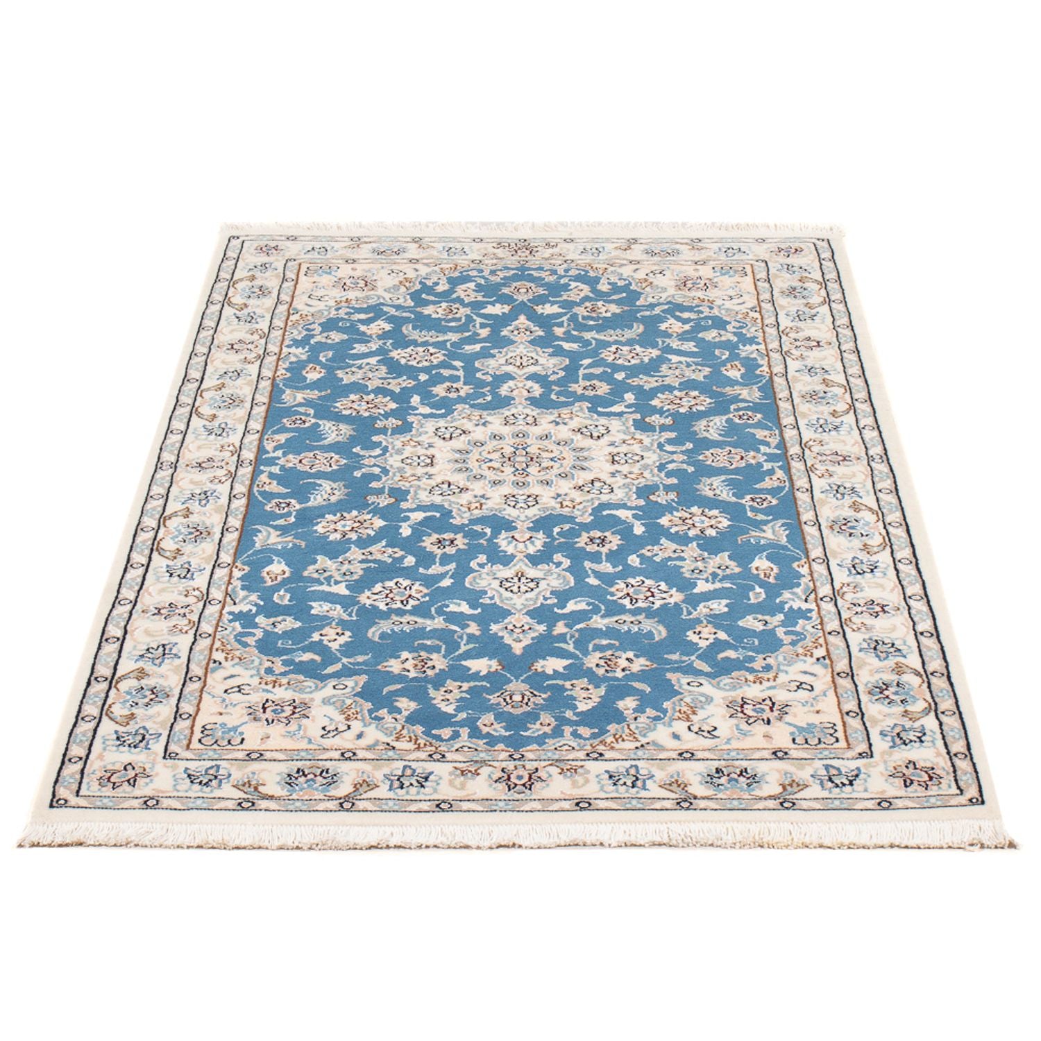 Alfombra Persa - Nain - Prima - 138 x 76 cm - azul claro