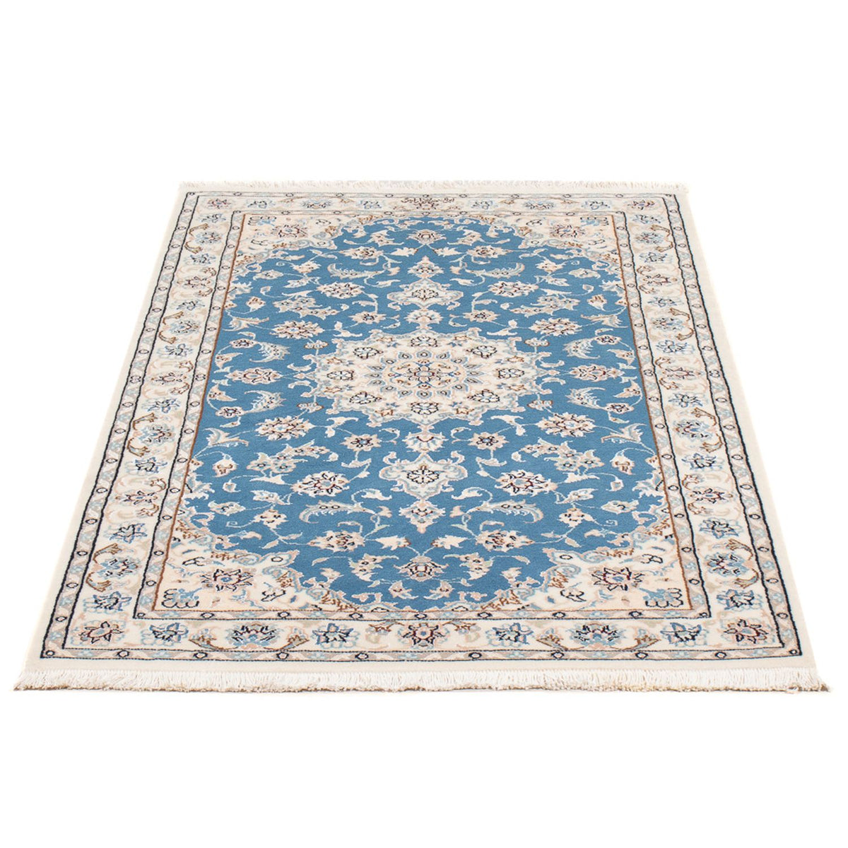 Alfombra Persa - Nain - Prima - 138 x 76 cm - azul claro