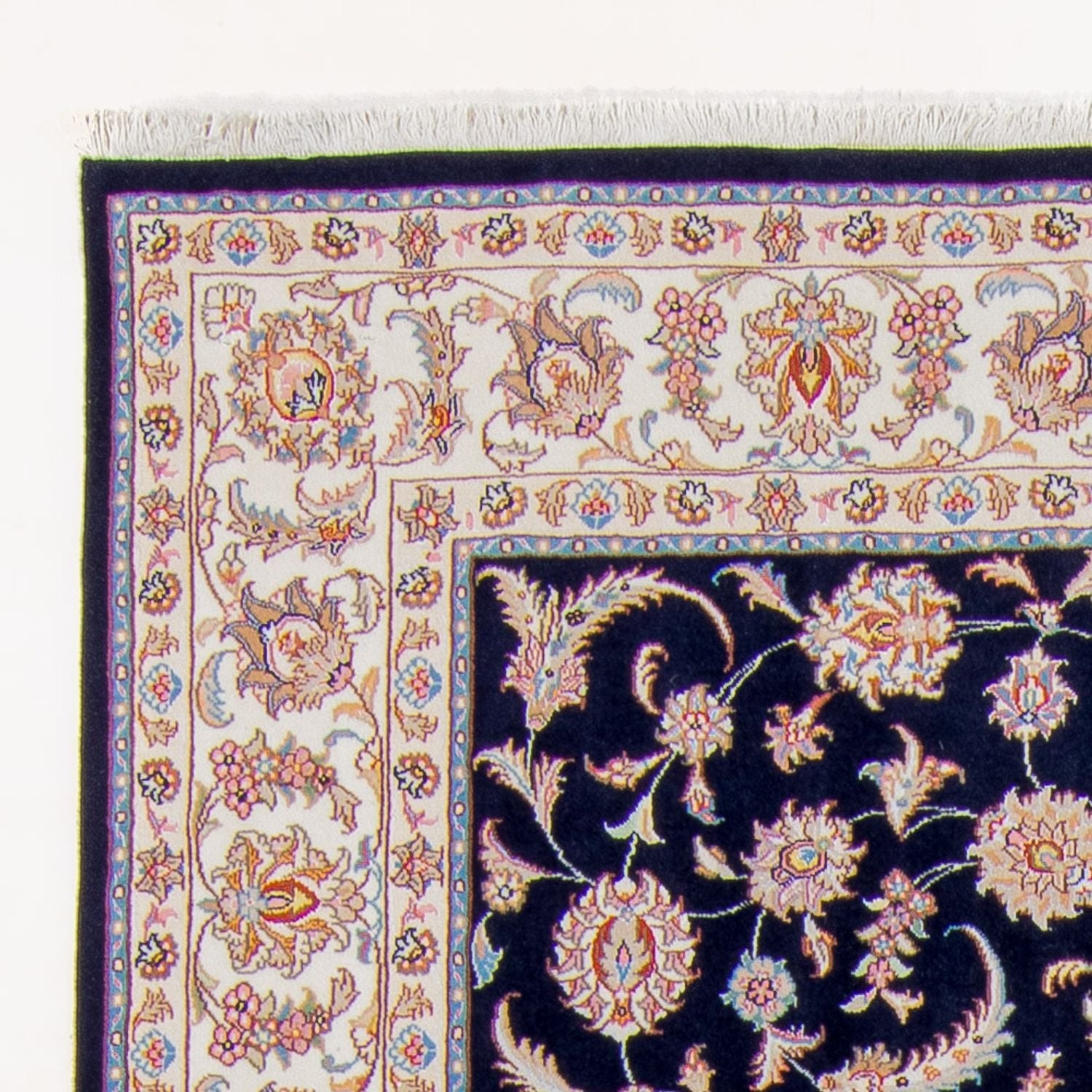 Alfombra Persa - Tabriz - Real - 240 x 172 cm - azul oscuro