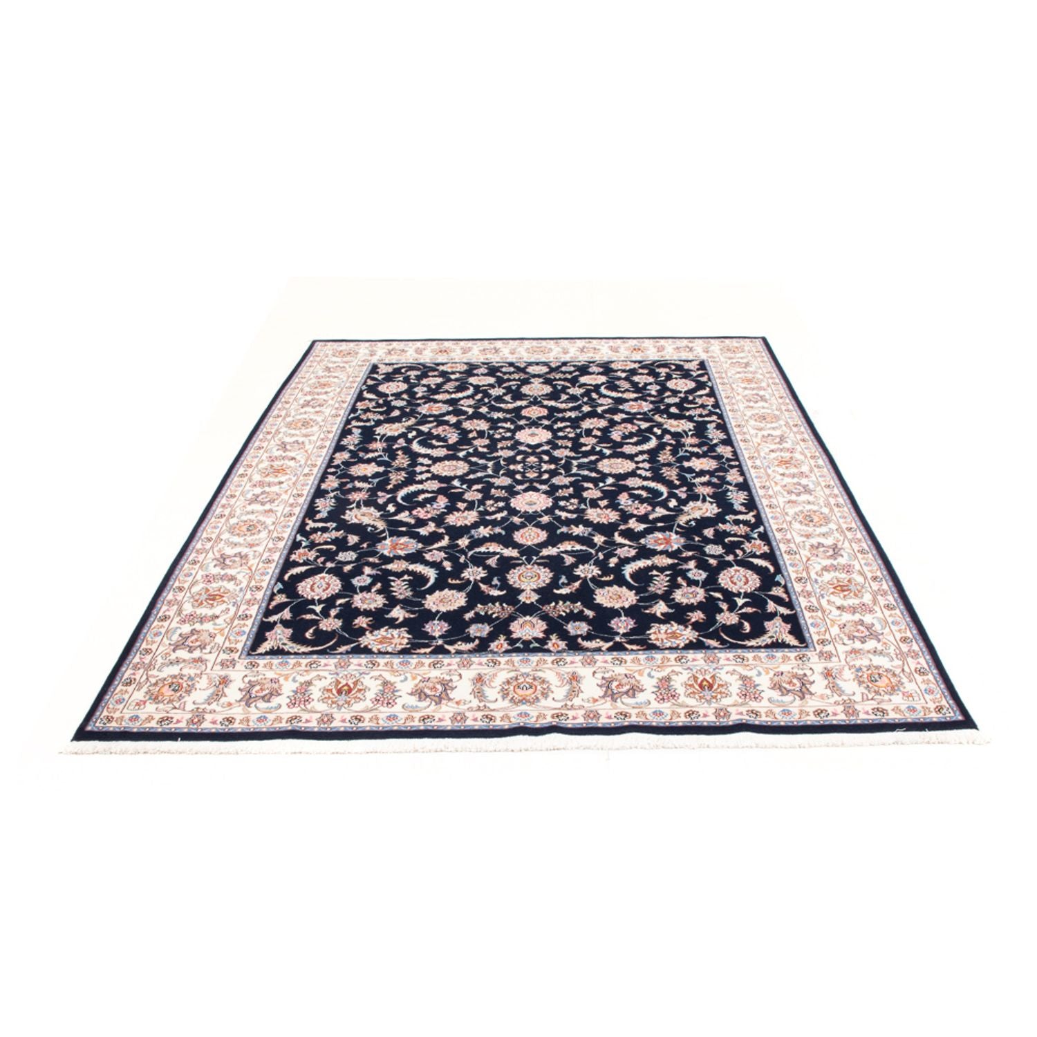 Alfombra Persa - Tabriz - Real - 240 x 172 cm - azul oscuro