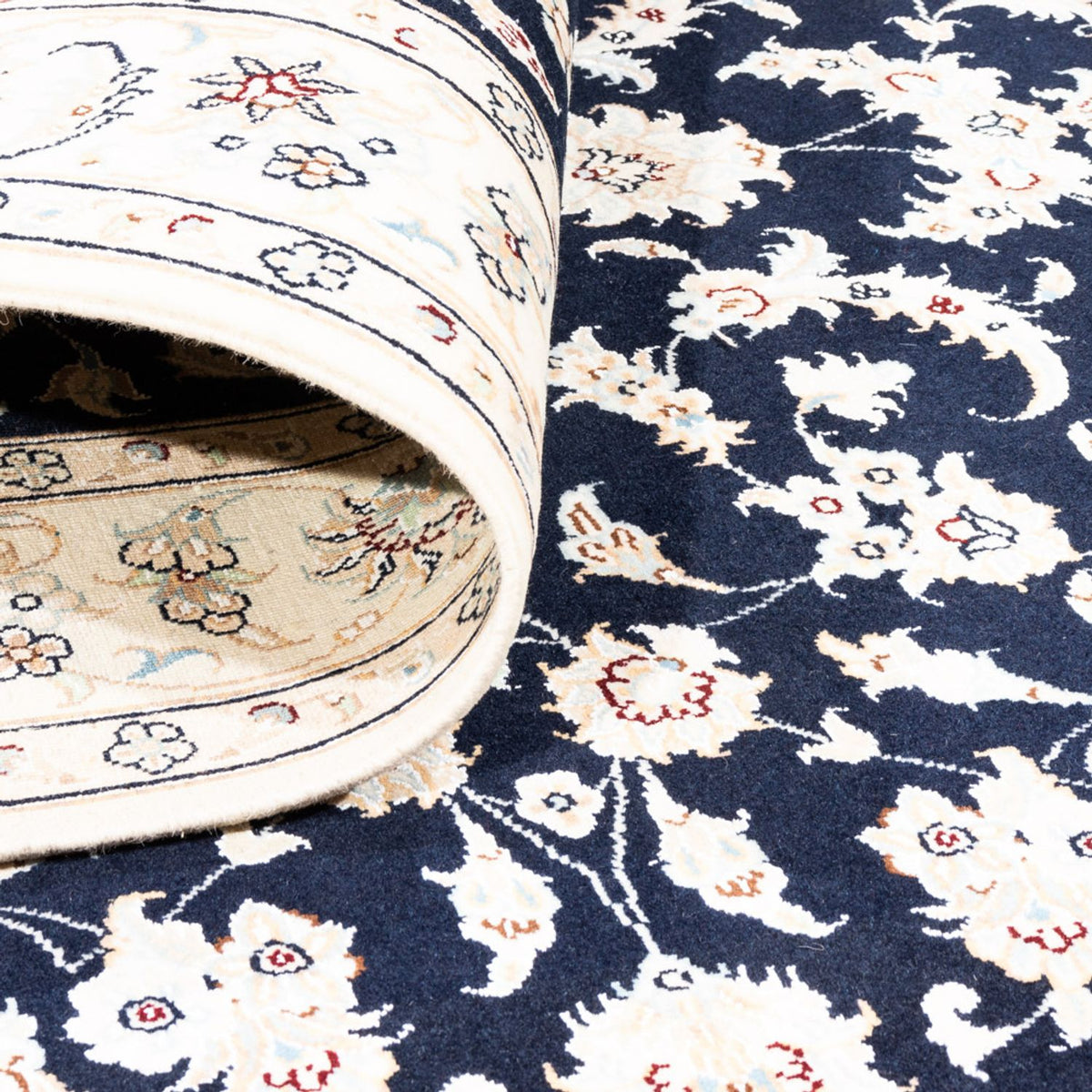 Alfombra Persa - Nain - Prima - 178 x 120 cm - azul oscuro