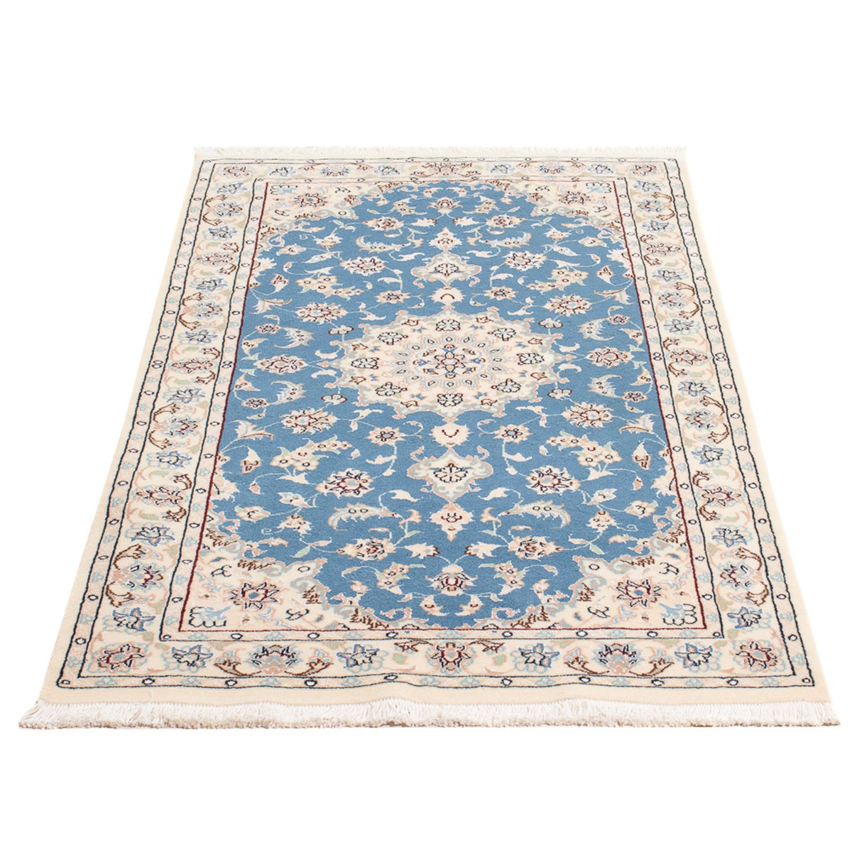Alfombra Persa - Nain - Prima - 138 x 76 cm - azul claro