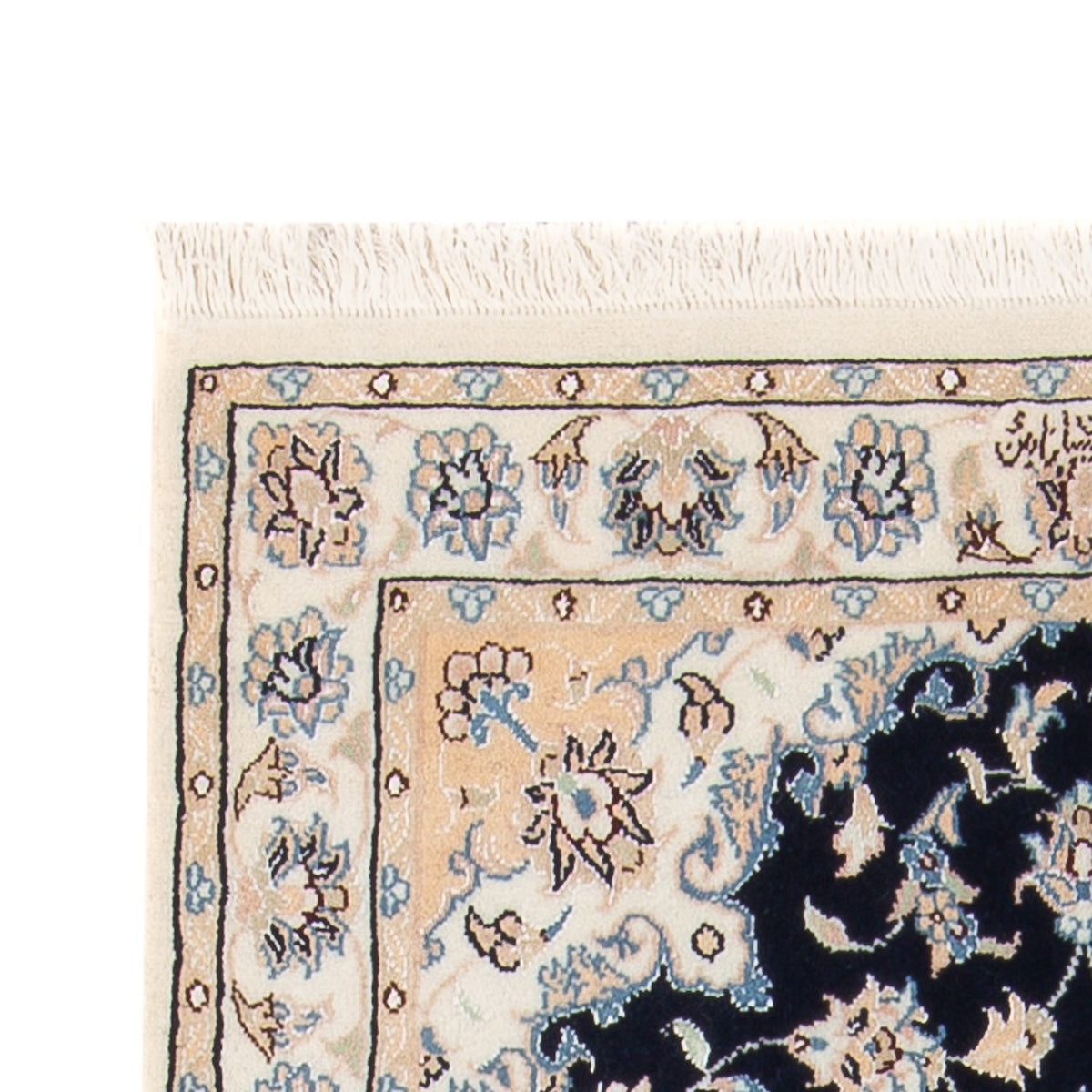 Alfombra Persa - Nain - Prima - 134 x 74 cm - azul oscuro