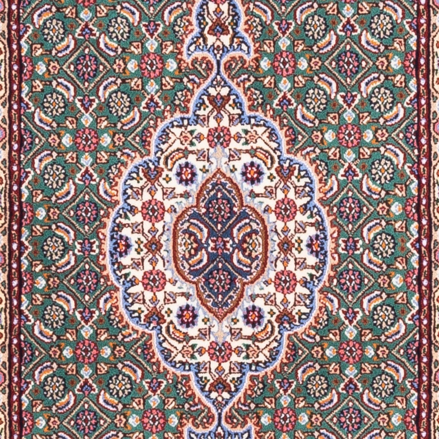 Alfombra persa - Clásica - Real - 133 x 77 cm - verde claro