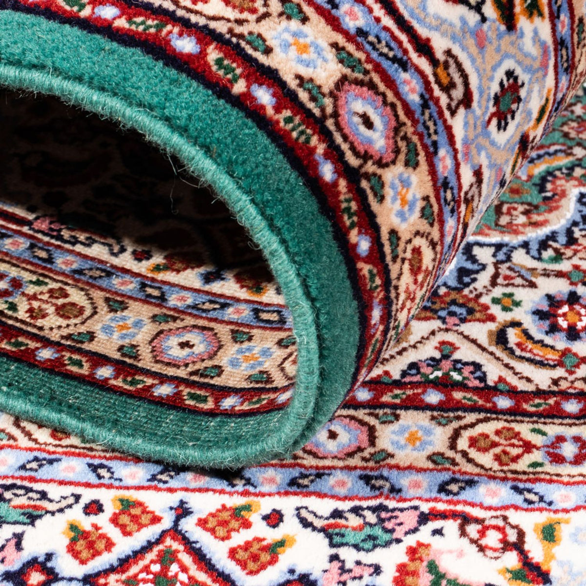 Alfombra persa - Clásica - Real - 133 x 77 cm - verde claro