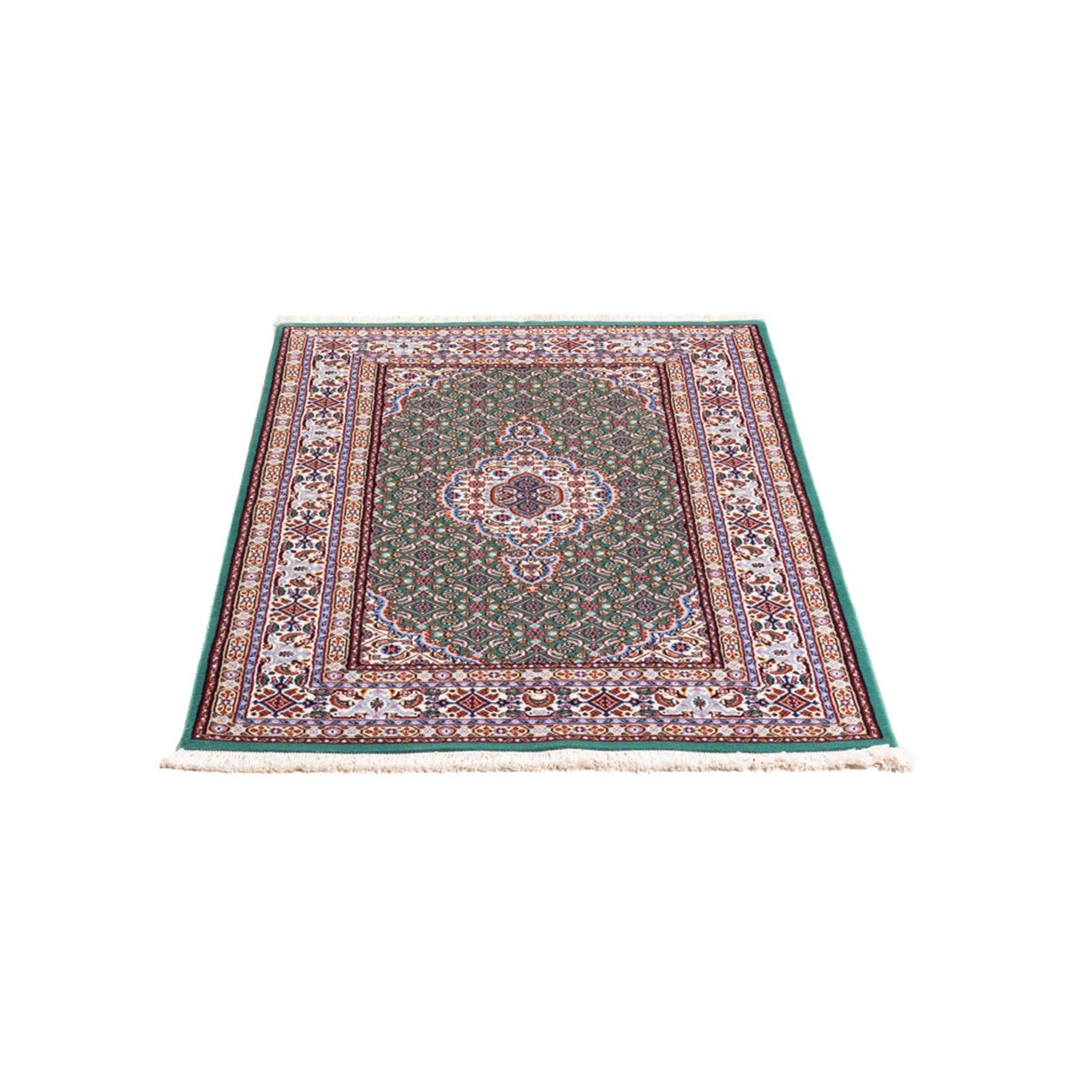 Alfombra persa - Clásica - Real - 133 x 77 cm - verde claro