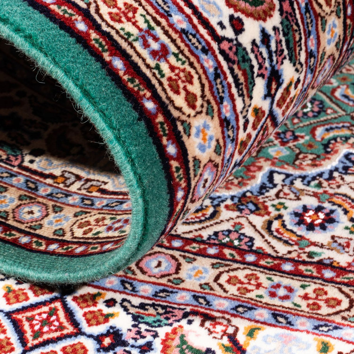 Alfombra persa - Clásica - Real - 132 x 80 cm - verde claro