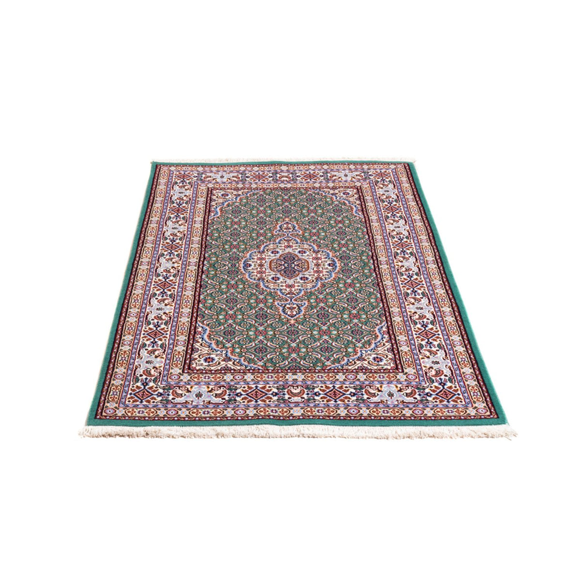Alfombra persa - Clásica - Real - 132 x 80 cm - verde claro