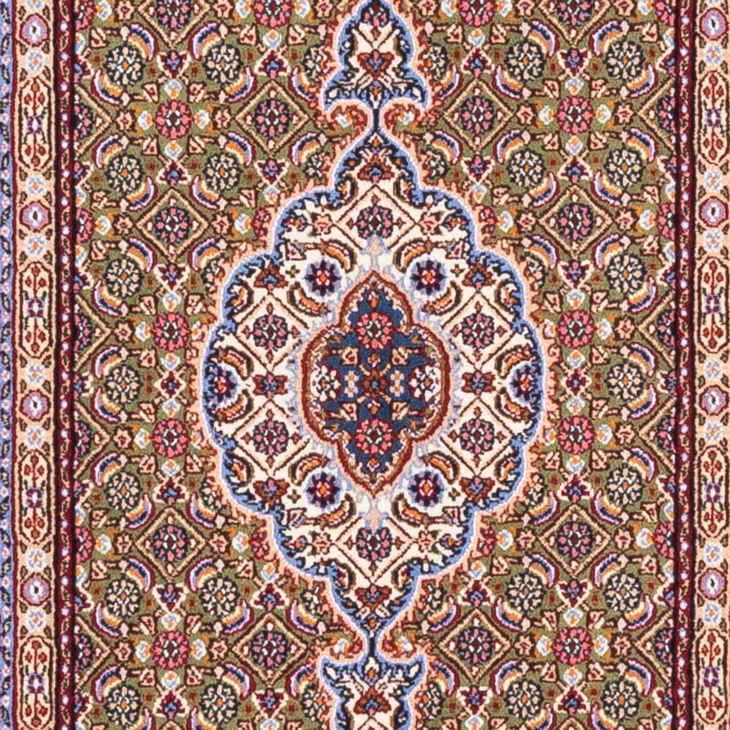Alfombra persa - Clásica - Real - 131 x 76 cm - verde