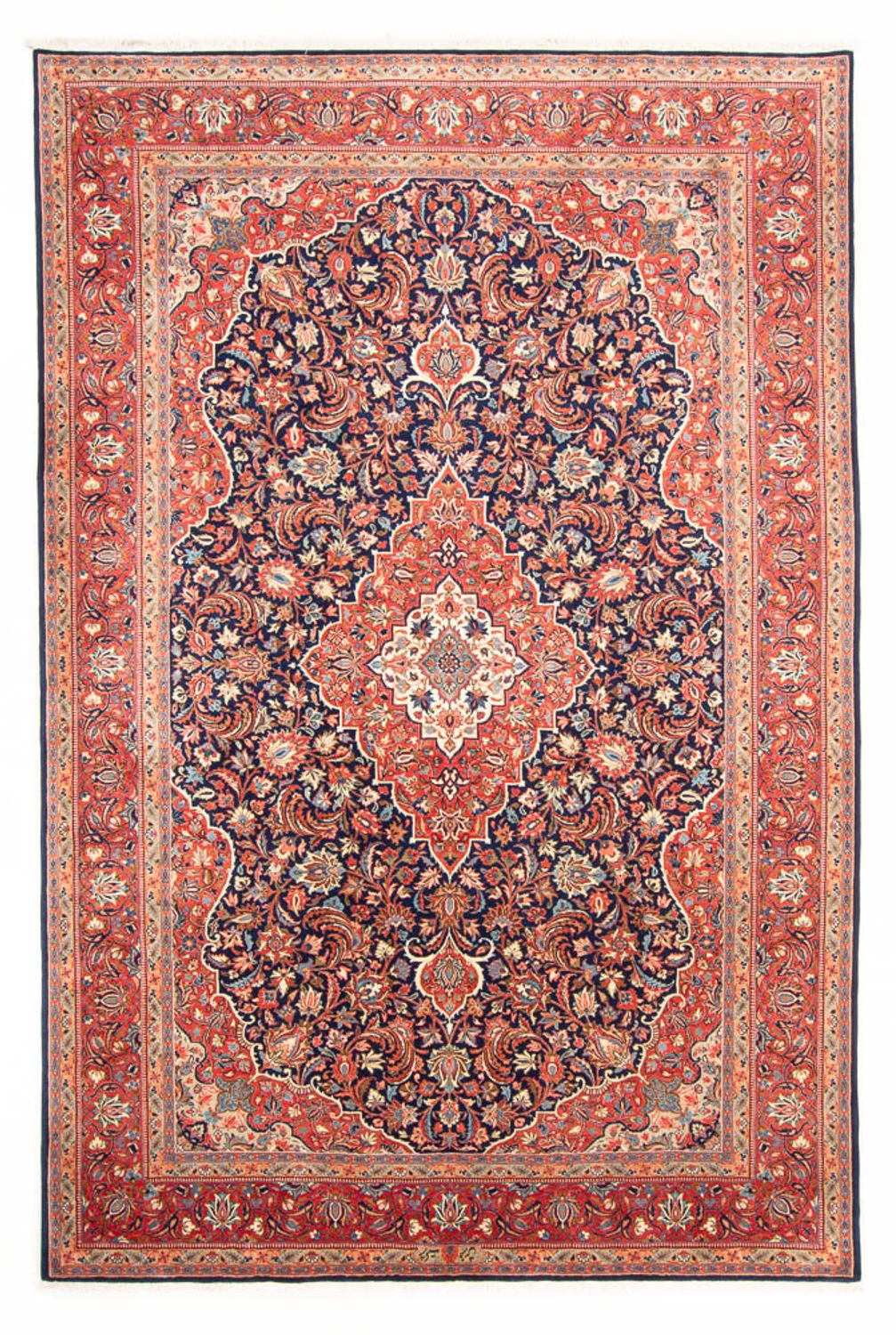 Alfombra persa - Clásica - 312 x 200 cm - azul oscuro