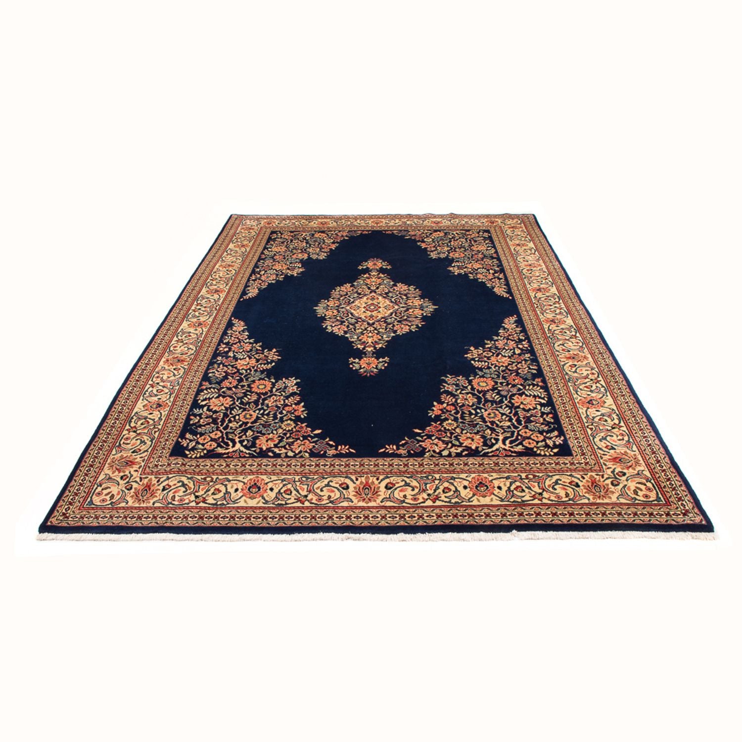Alfombra persa - Clásica - 305 x 203 cm - azul oscuro