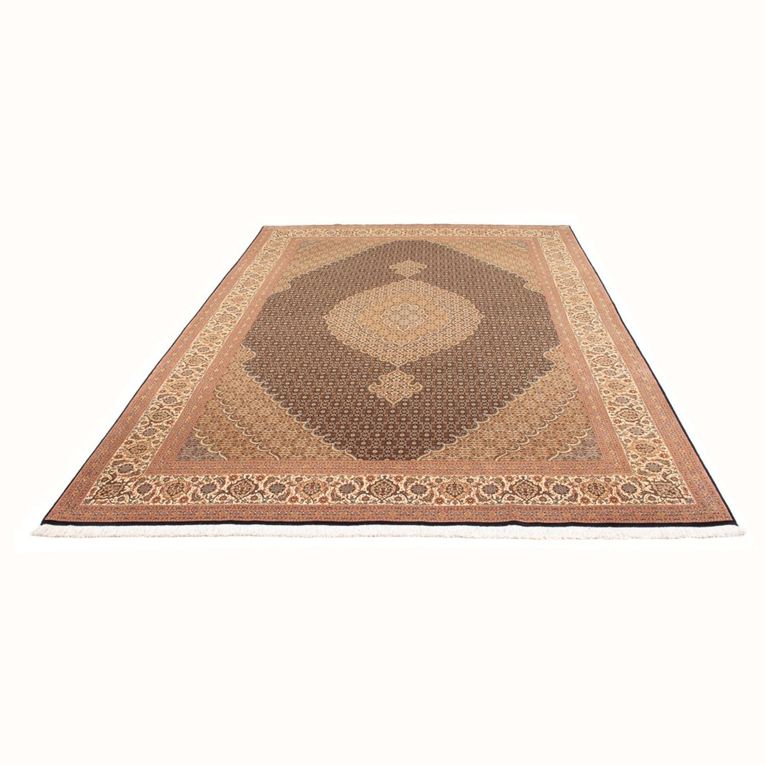 Alfombra Persa - Tabriz - Real - 297 x 200 cm - azul oscuro