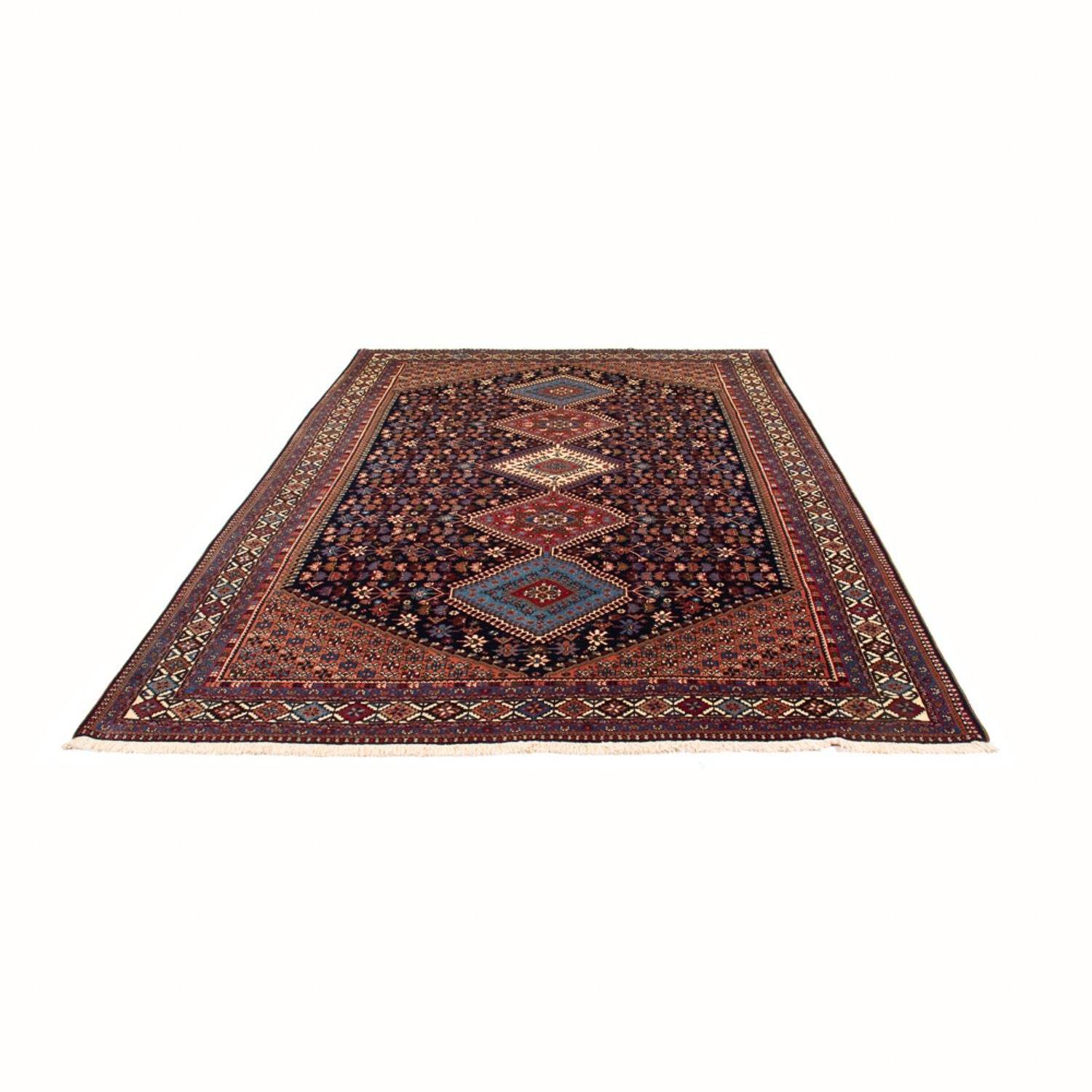 Alfombra persa - Nómada - 300 x 204 cm - azul oscuro