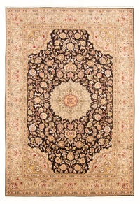 Alfombra Persa - Tabriz - Real - 296 x 196 cm - azul oscuro
