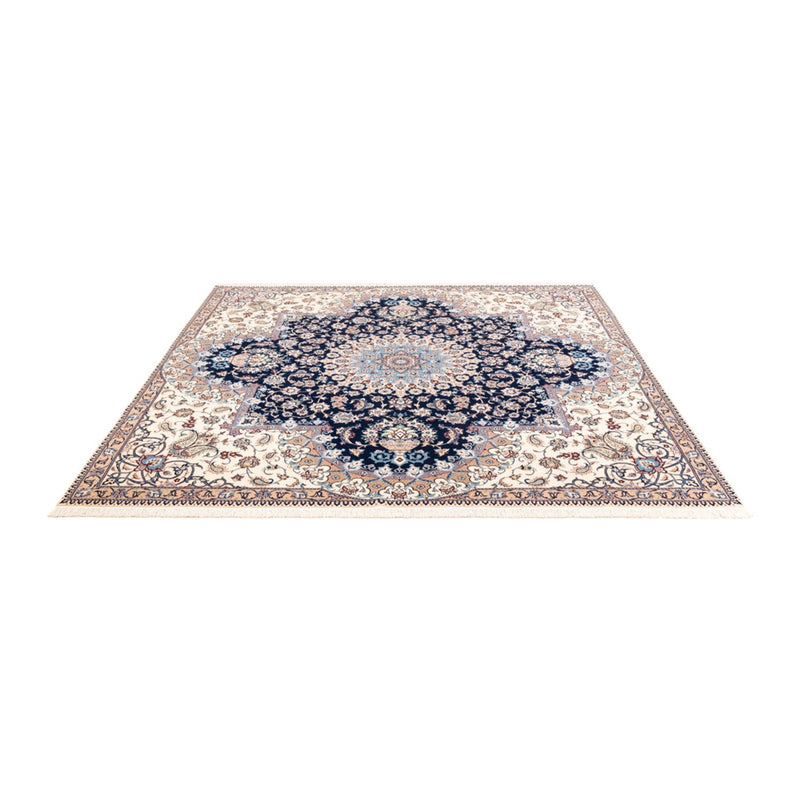 Alfombra Persa - Nain - Prima cuadrado  - 212 x 212 cm - azul oscuro