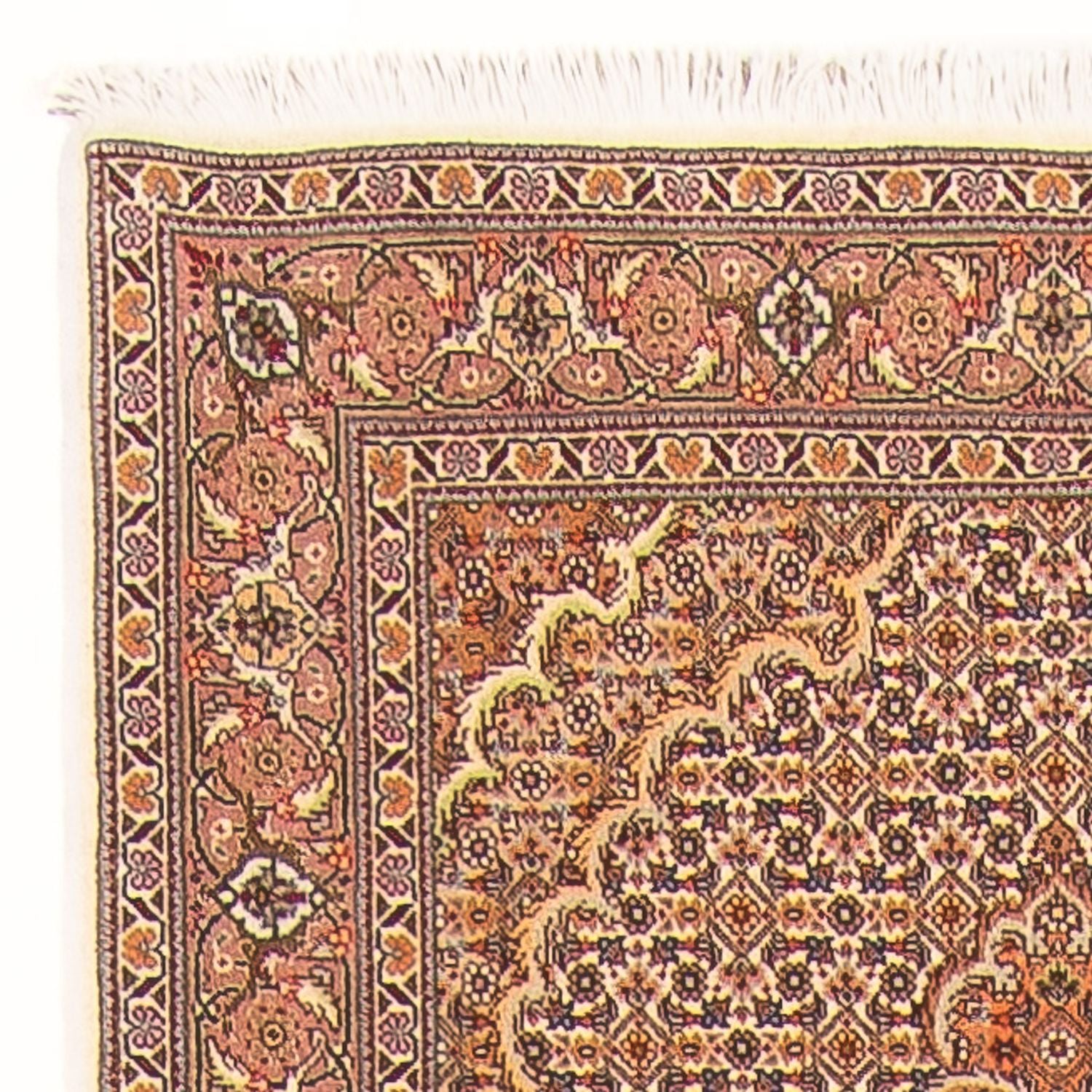 Alfombra de pasillo Alfombra Persa - Tabriz - Real - 407 x 78 cm - beige