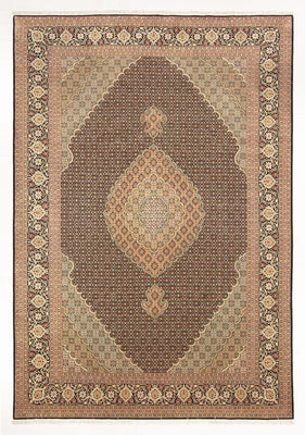 Alfombra Persa - Tabriz - Real - 296 x 199 cm - azul oscuro