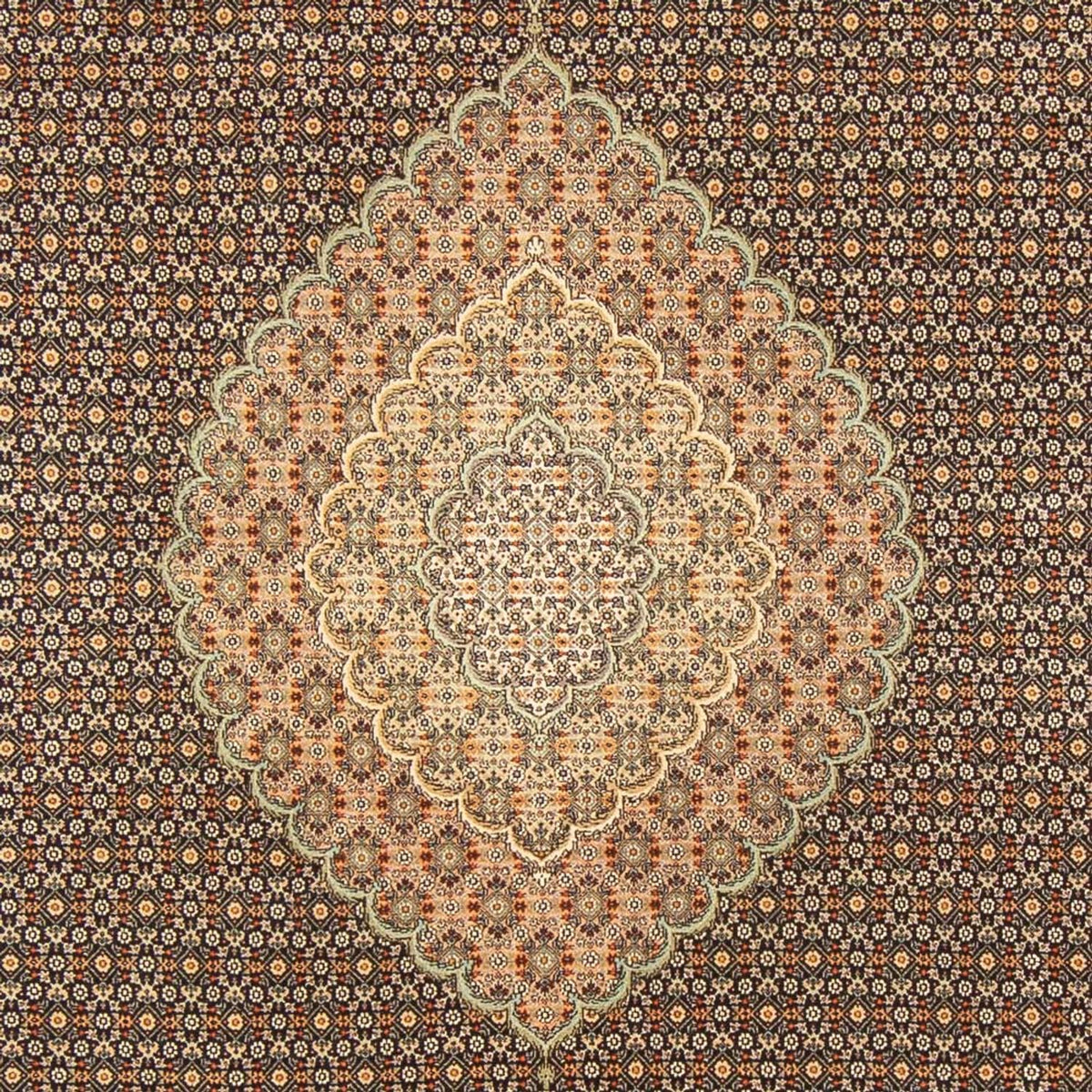 Alfombra Persa - Tabriz - Real - 296 x 199 cm - azul oscuro