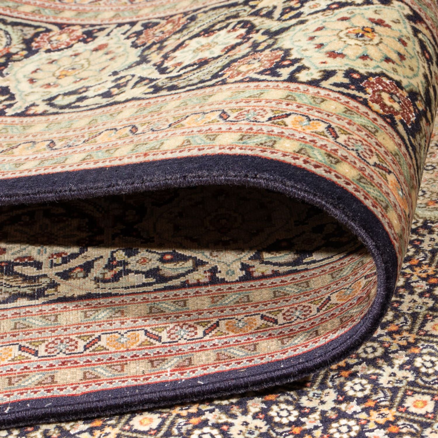 Alfombra Persa - Tabriz - Real - 296 x 199 cm - azul oscuro