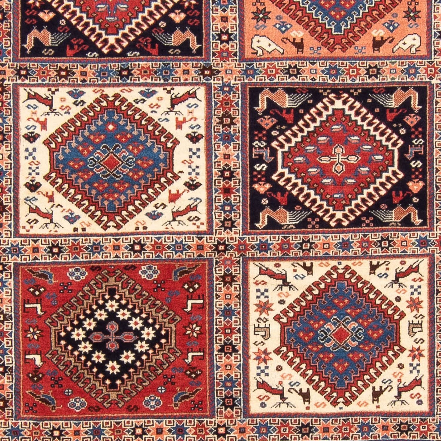 Alfombra persa - Nómada - 247 x 203 cm - multicolor