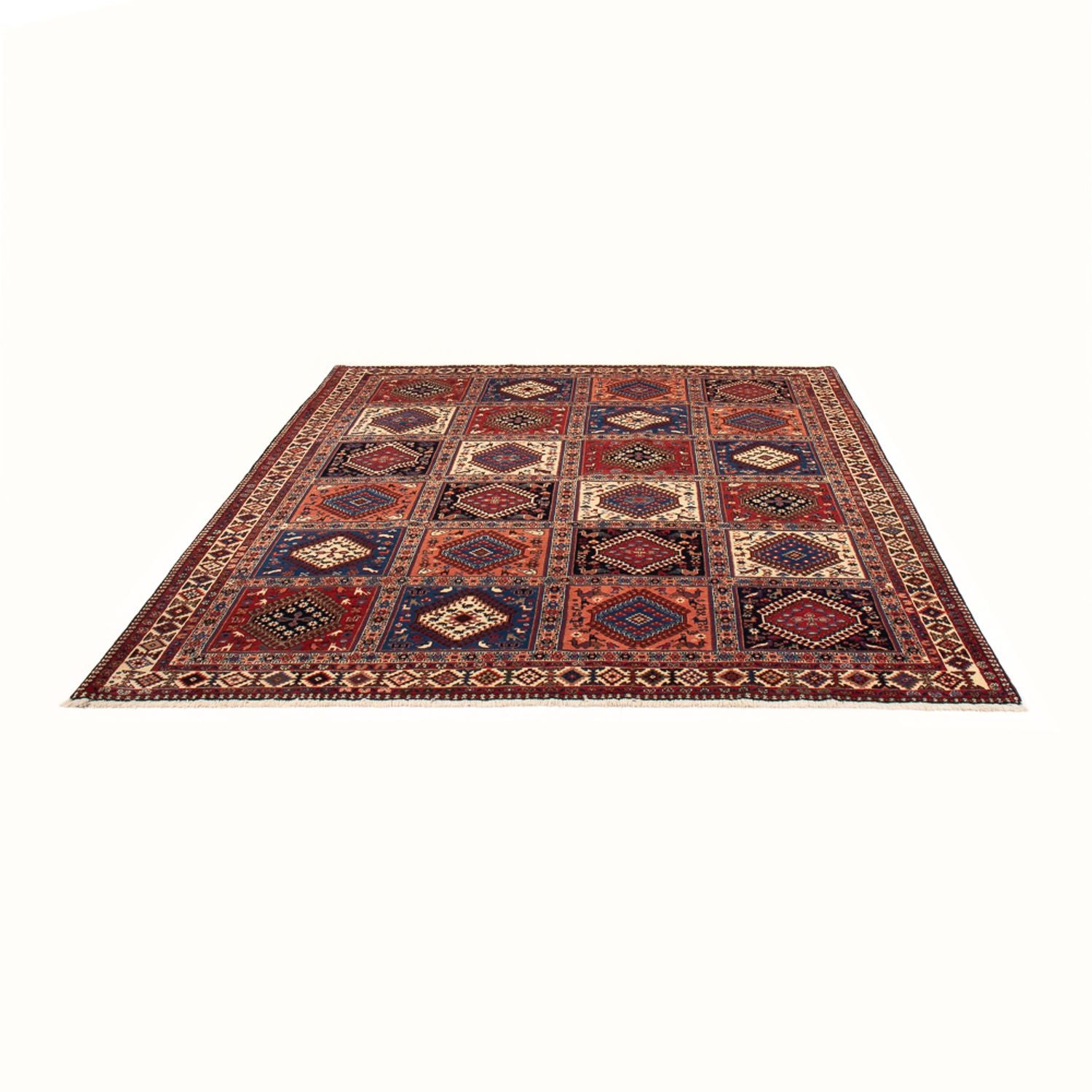 Alfombra persa - Nómada - 247 x 203 cm - multicolor