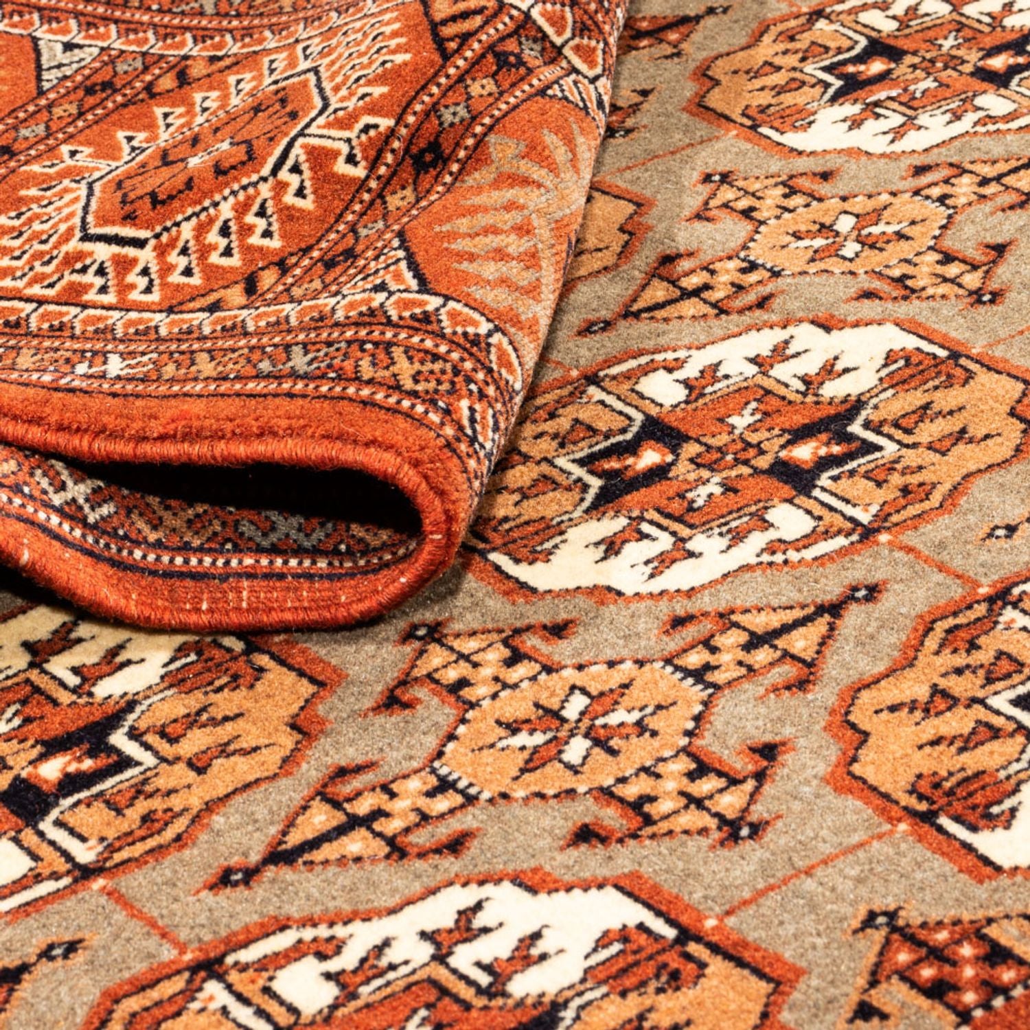 Alfombra Turkaman - 305 x 205 cm - beige oscuro