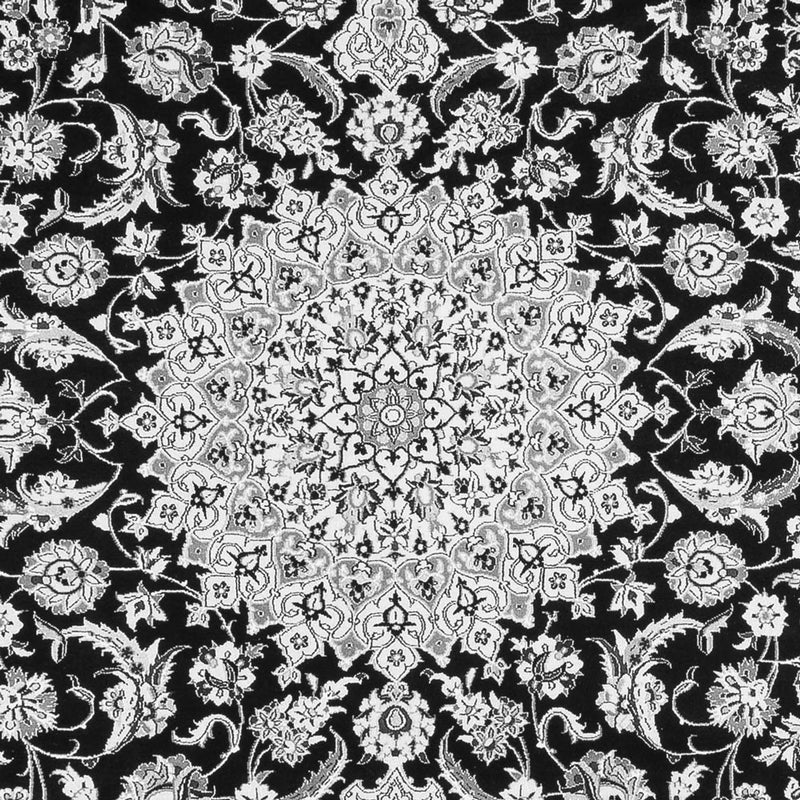 Alfombra persa - Nain - 304 x 200 cm - azul oscuro