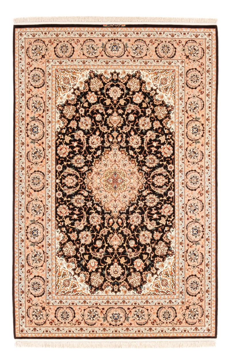 Alfombra de pasillo Alfombra Persa - Isfahan - Prima - 227 x 148 cm - azul oscuro