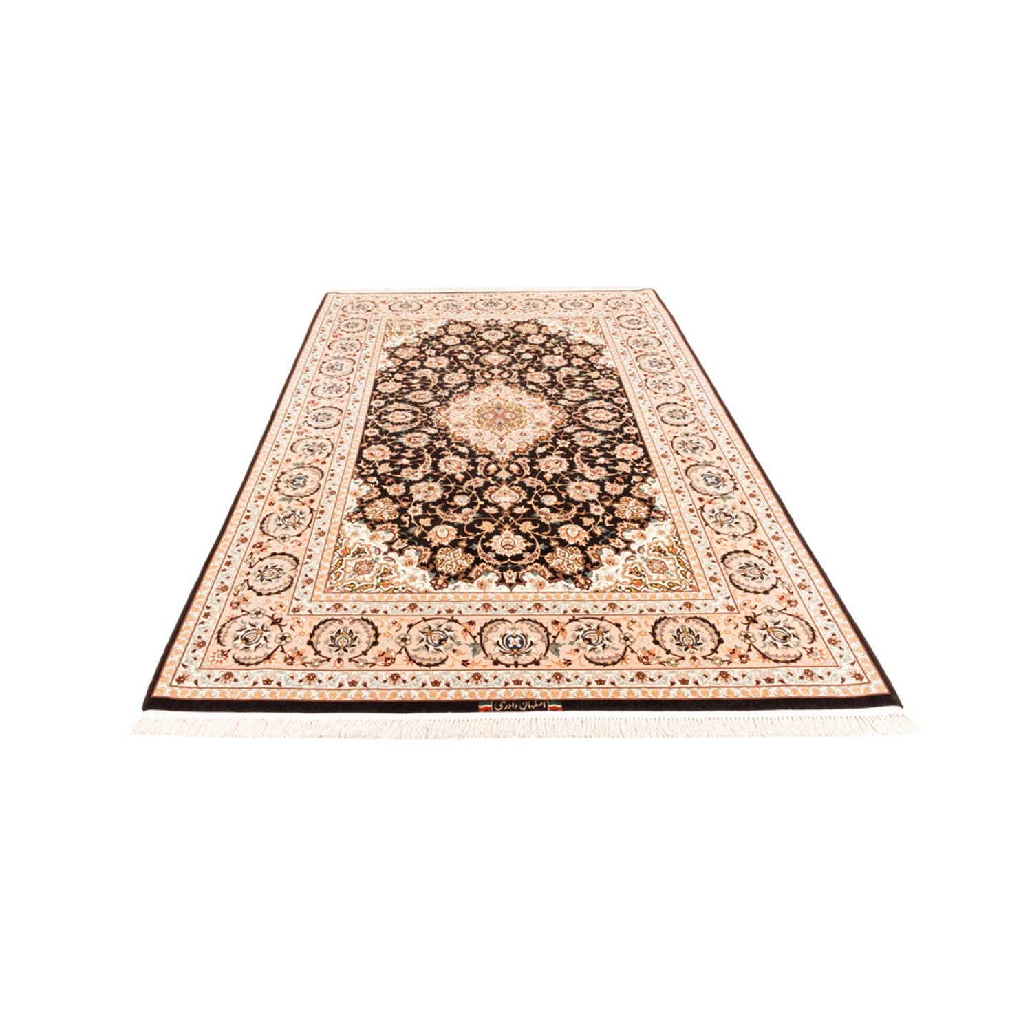 Alfombra de pasillo Alfombra Persa - Isfahan - Prima - 227 x 148 cm - azul oscuro