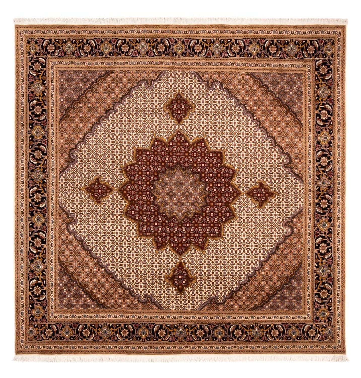 Alfombra Persa - Tabriz - Real cuadrado  - 256 x 250 cm - rojo burdeos