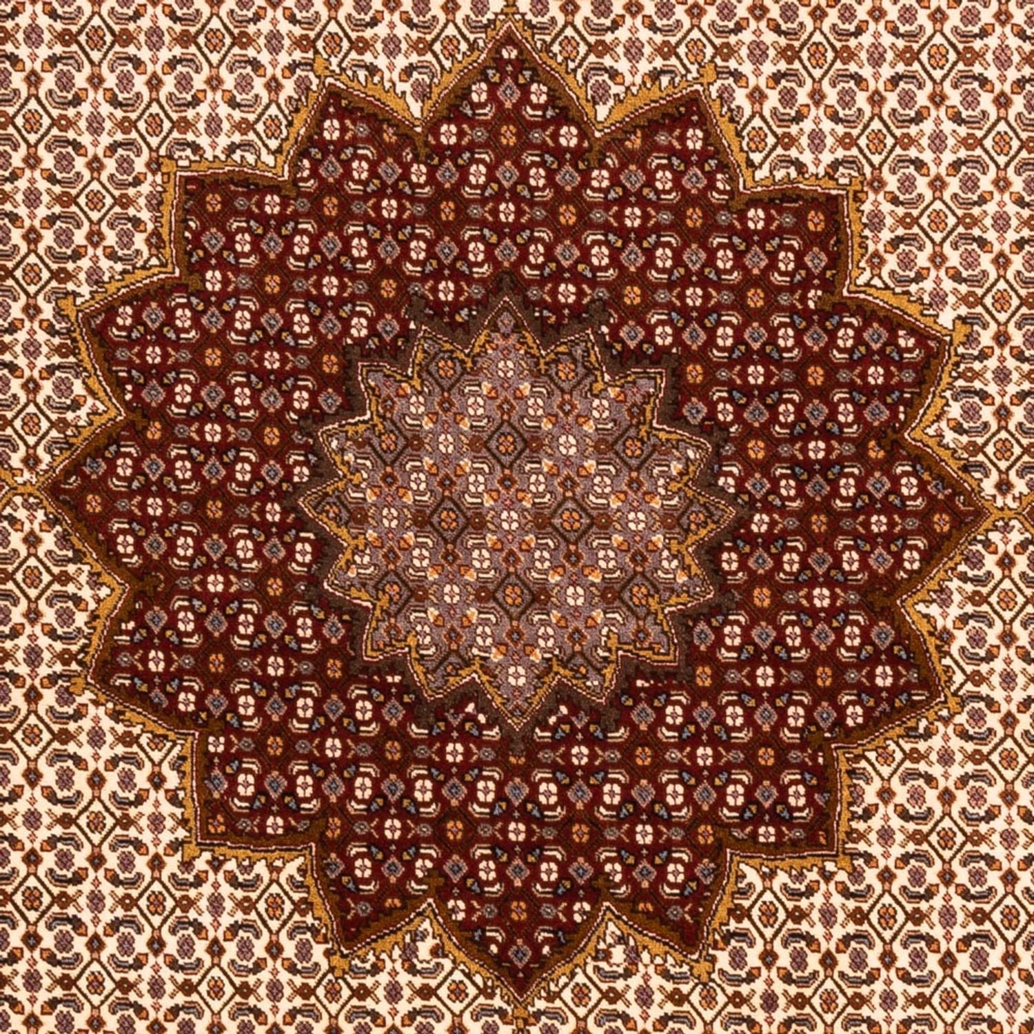 Alfombra Persa - Tabriz - Real cuadrado  - 256 x 250 cm - rojo burdeos