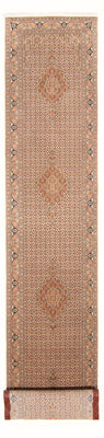 Alfombra de pasillo Alfombra Persa - Tabriz - Real - 403 x 82 cm - beige