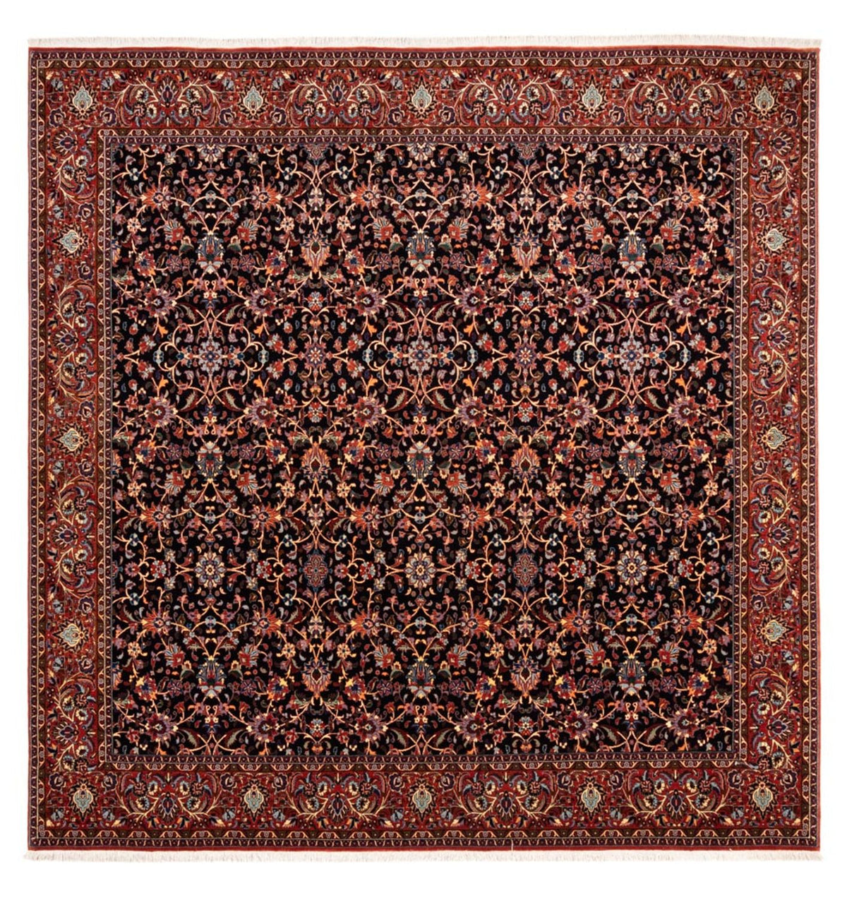 Alfombra persa - Bidjar cuadrado  - 250 x 248 cm - azul oscuro