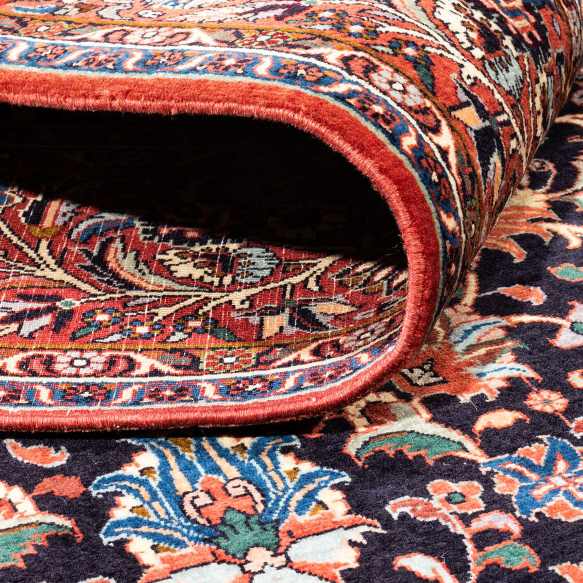 Alfombra persa - Bidjar cuadrado  - 250 x 248 cm - azul oscuro