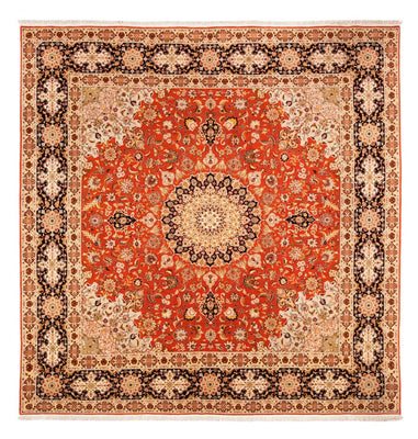 Alfombra persa - Tabriz cuadrado  - 253 x 249 cm - naranja