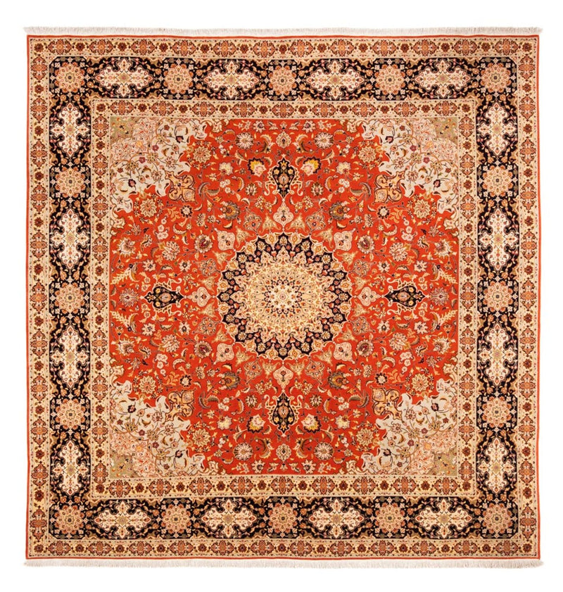 Alfombra persa - Tabriz cuadrado  - 253 x 249 cm - naranja
